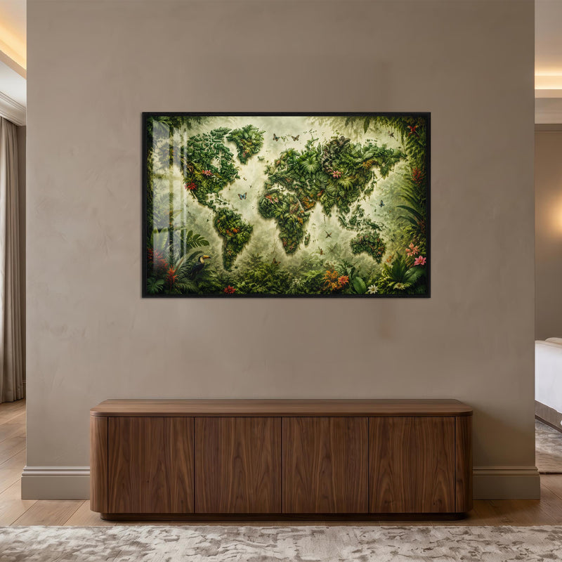 Tropical World Map lifestyle view