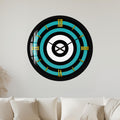 Aqua Concentric Rings with black frame