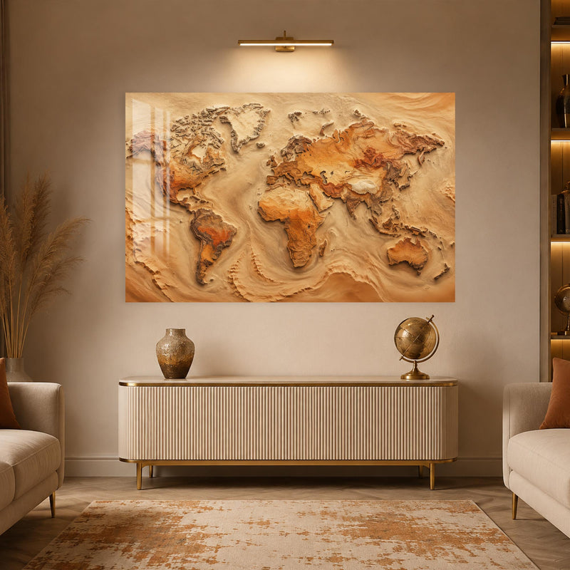 Carved Earth Map lifestyle view