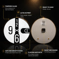Bold Number Dial — tempered glass, ultra HD print, ready to hang