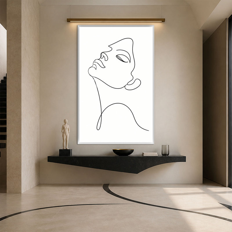 Serene Profile with white frame