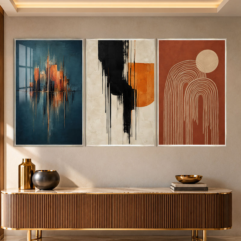 Abstract Harmony with silver frame