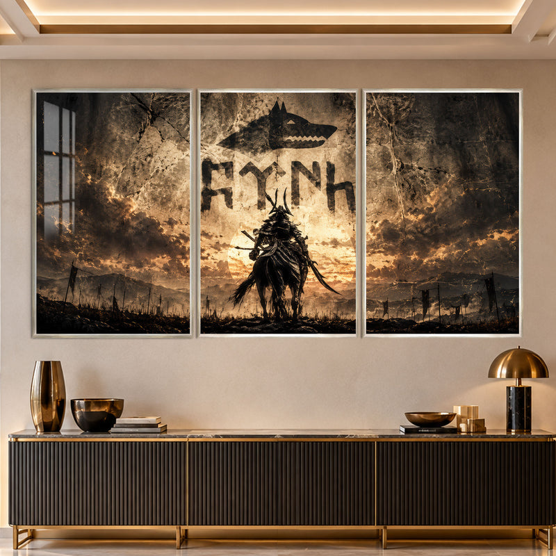 Wolf Warrior with silver frame
