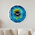 Electric Blue Iris with white frame