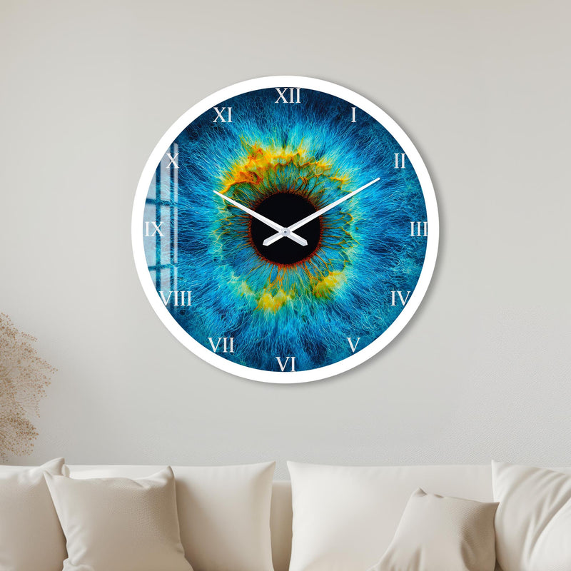 Electric Blue Iris with white frame