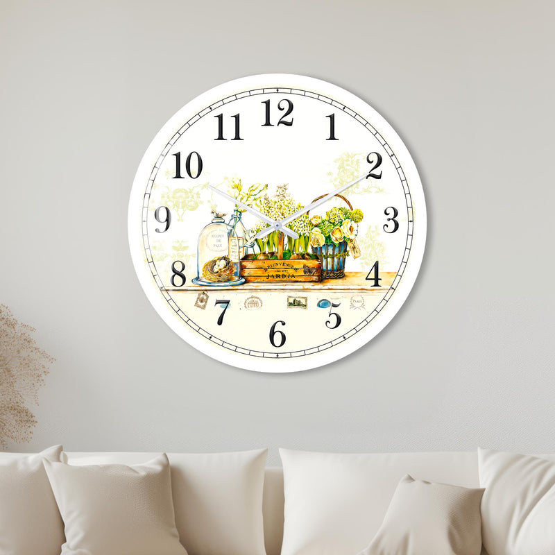 Vintage Garden Blooms with white frame