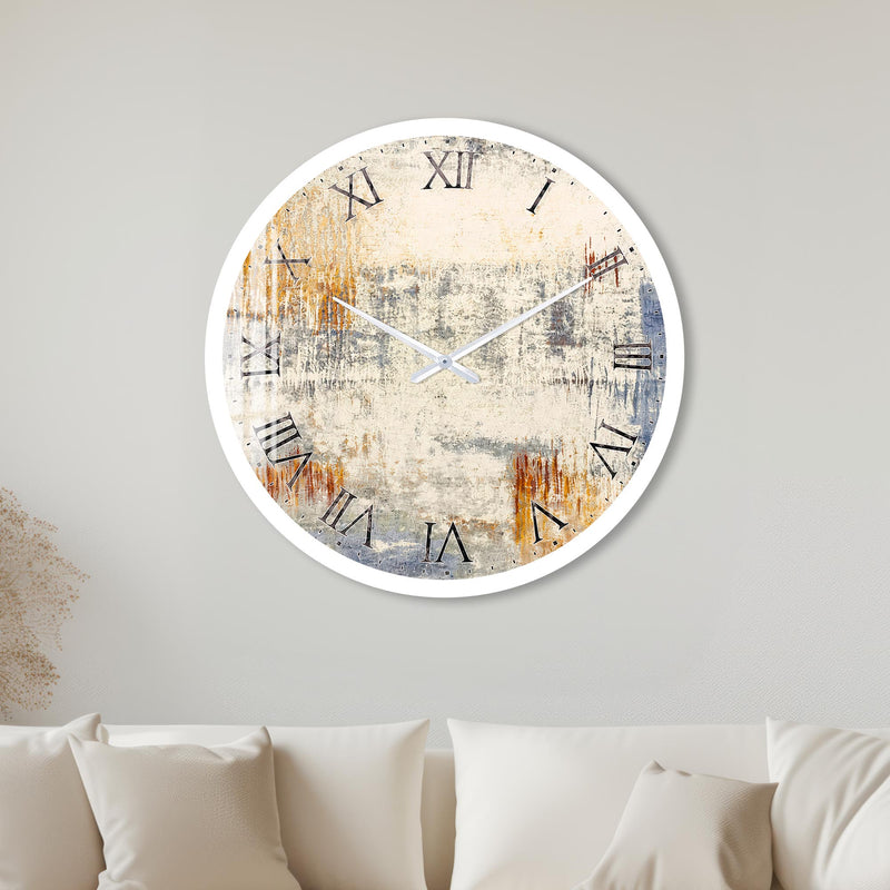 Weathered Roman Numerals with white frame