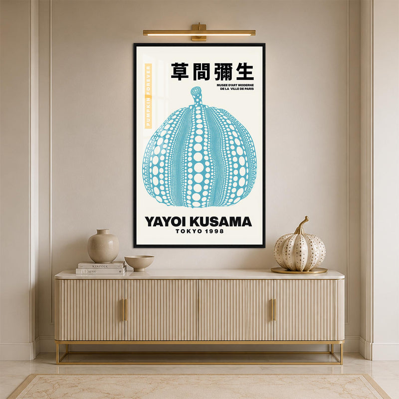 Dotted Pumpkin Poster with black frame