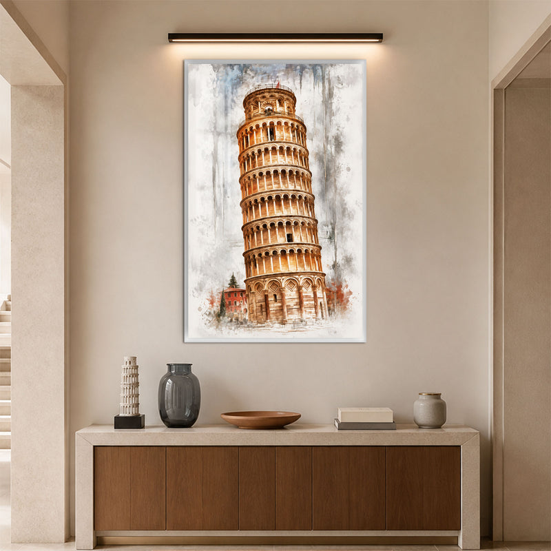 Leaning Tower Of Pisa with white frame