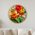 Radiant Tulip Bouquet with gold frame