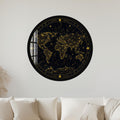 Celestial World Map with black frame