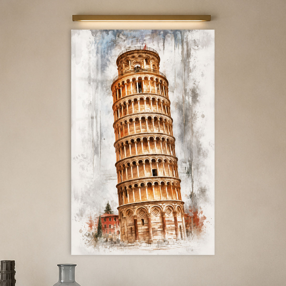 Leaning Tower Of Pisa in a modern room