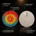 Radiant Mosaic Sunburst — tempered glass, ultra HD print, ready to hang