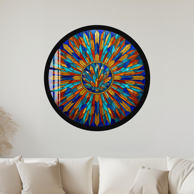 Crystal Starburst Sunburst with black frame