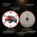 Red Off-Road Adventure — tempered glass, ultra HD print, ready to hang
