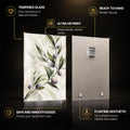 Olive Branch — tempered glass, ultra HD print, ready to hang