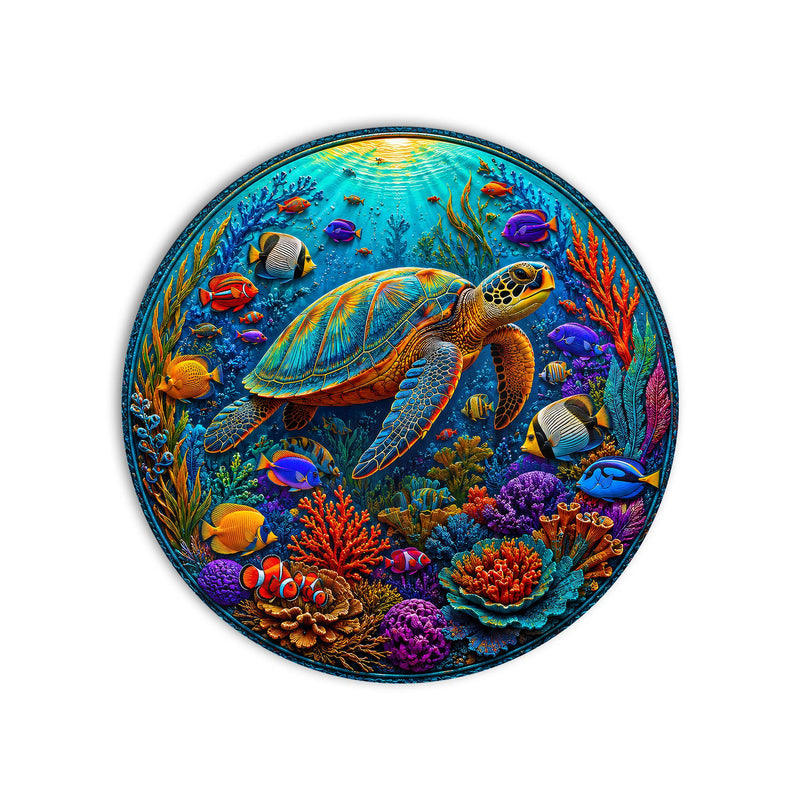 Vibrant Sea Turtle Reef product shot on white background