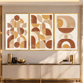 Earthy Geometric with gold frame