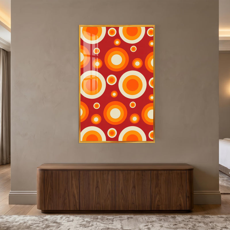 Retro Circle Rhythm with gold frame