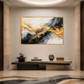 Gilded Marble Current with gold frame
