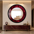 Crimson Rose Bloom with black frame