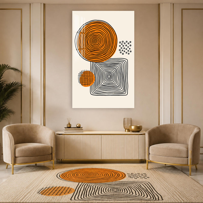 Orange Geometric Ripples lifestyle view