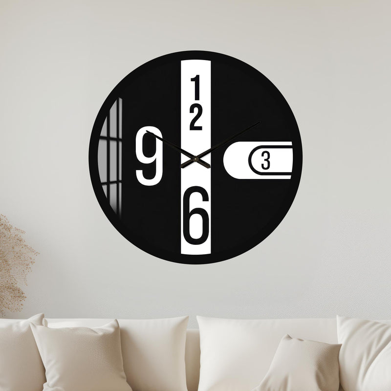 Modern Number Cross with black frame