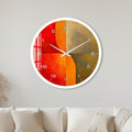 Fiery Retro Curves with white frame
