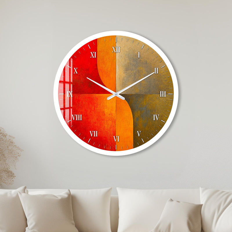 Fiery Retro Curves with white frame