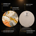 Sunset Marble Flow — tempered glass, ultra HD print, ready to hang