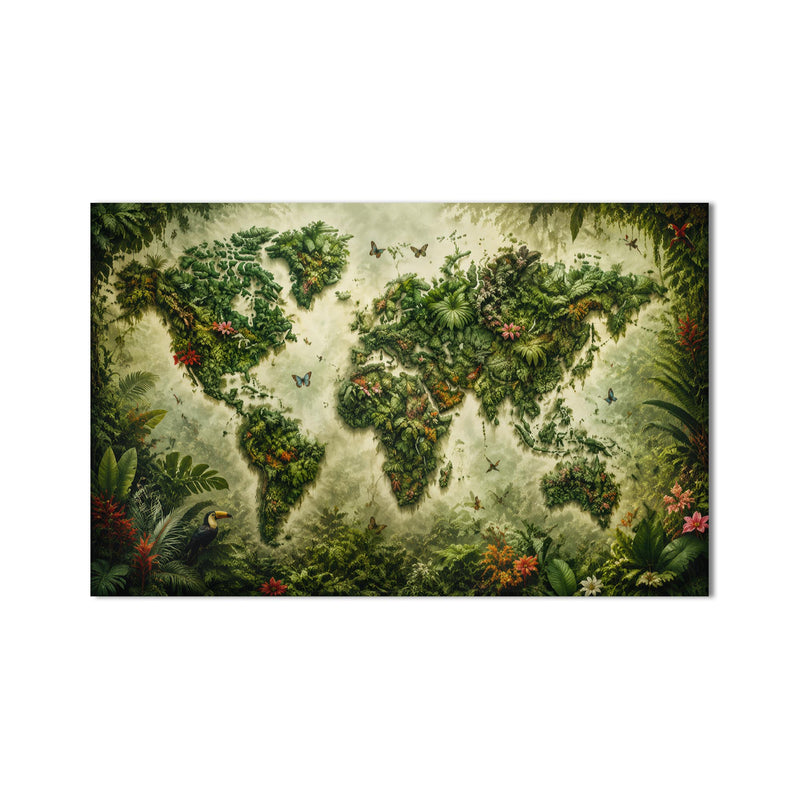 Tropical World Map product shot on white background