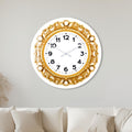Ornate Golden Timepiece with white frame