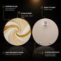 Gilded Ivory Swirl — tempered glass, ultra HD print, ready to hang
