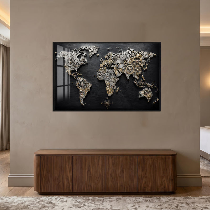 Clockwork World Map lifestyle view