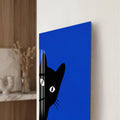 Artronauts Glass Print Curious Black Cat Glass Wall Art