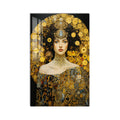 Artronauts Glass Print Golden Mosaic Muse Glass Wall Art