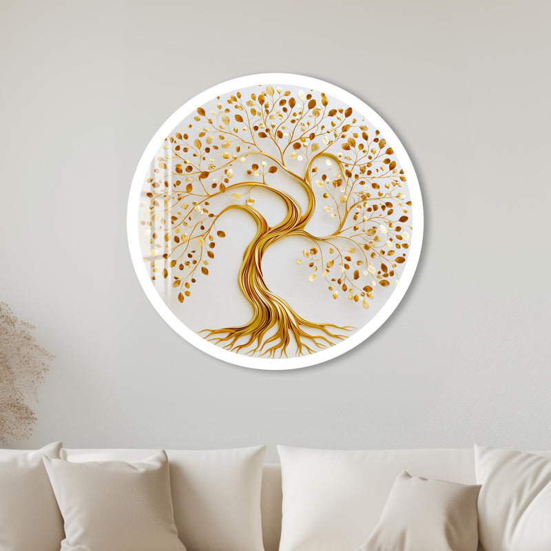 Golden Tree Of Life with white frame