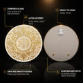 Shahada Gold Relief Medallion — tempered glass, ultra HD print, ready to hang