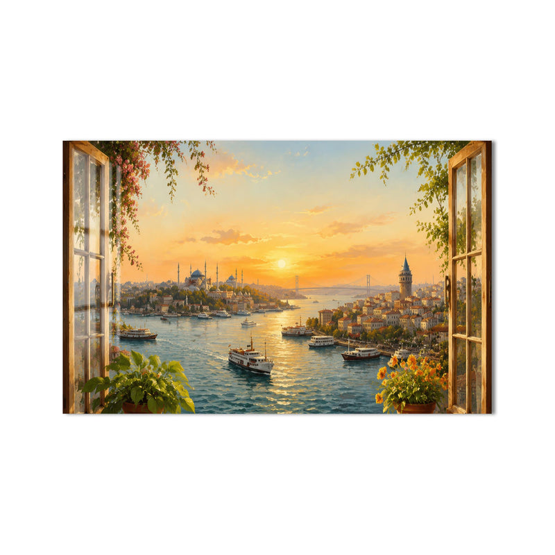 Istanbul Sunset View product shot on white background