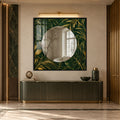 Emerald Botanical Elegance with gold frame
