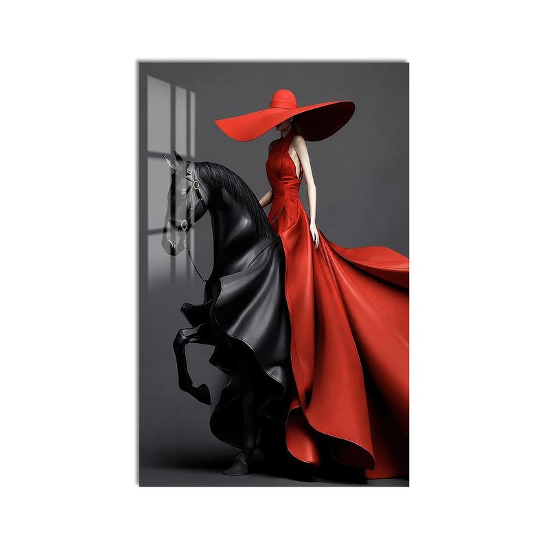 Crimson Equestrian Elegance product shot on white background