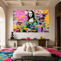 Artronauts Glass Print Graffiti Mona Lisa Glass Wall Art