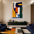 Artronauts Glass Print Primal Colour Blocks Glass Wall Art