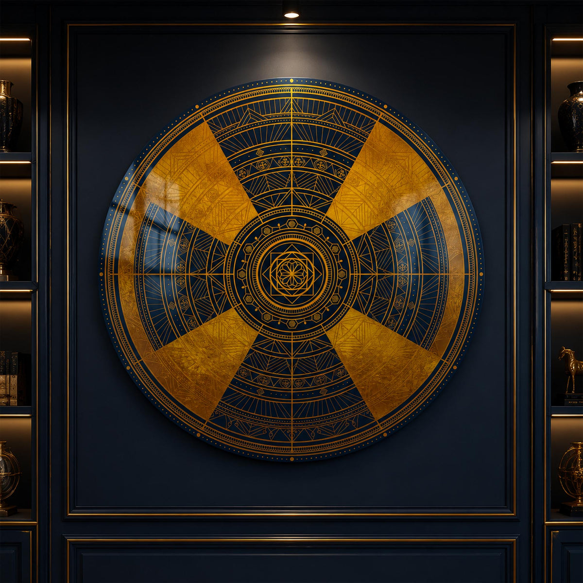 Gilded Cosmos — tempered glass, ultra HD print, ready to hang