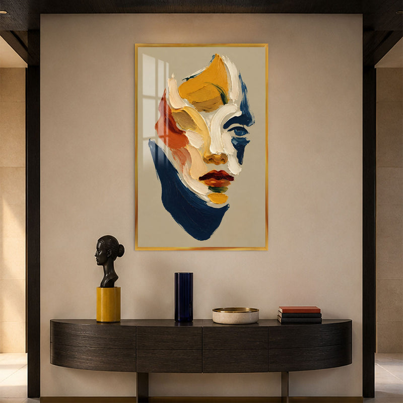 Artronauts Glass Print 12x18 cm | 4.7"x7.1" / Gold Painted Muse Glass Wall Art