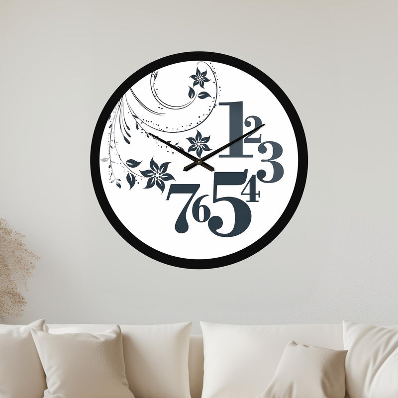 Floral Number Cascade with black frame