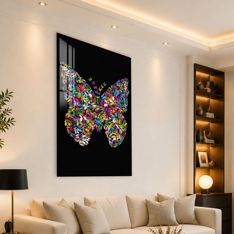 Artronauts Glass Print Butterfly Ascension Glass Wall Art