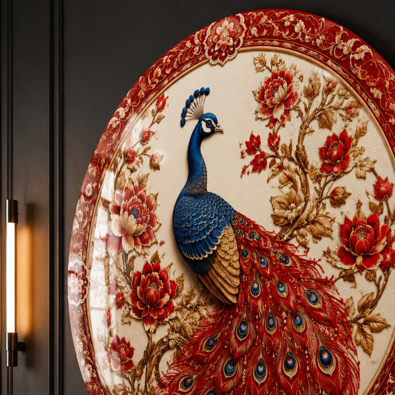 Crimson Blossom Peacock lifestyle view