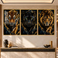 Majestic Big Cat II with gold frame