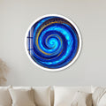 Celestial Blue Vortex with white frame